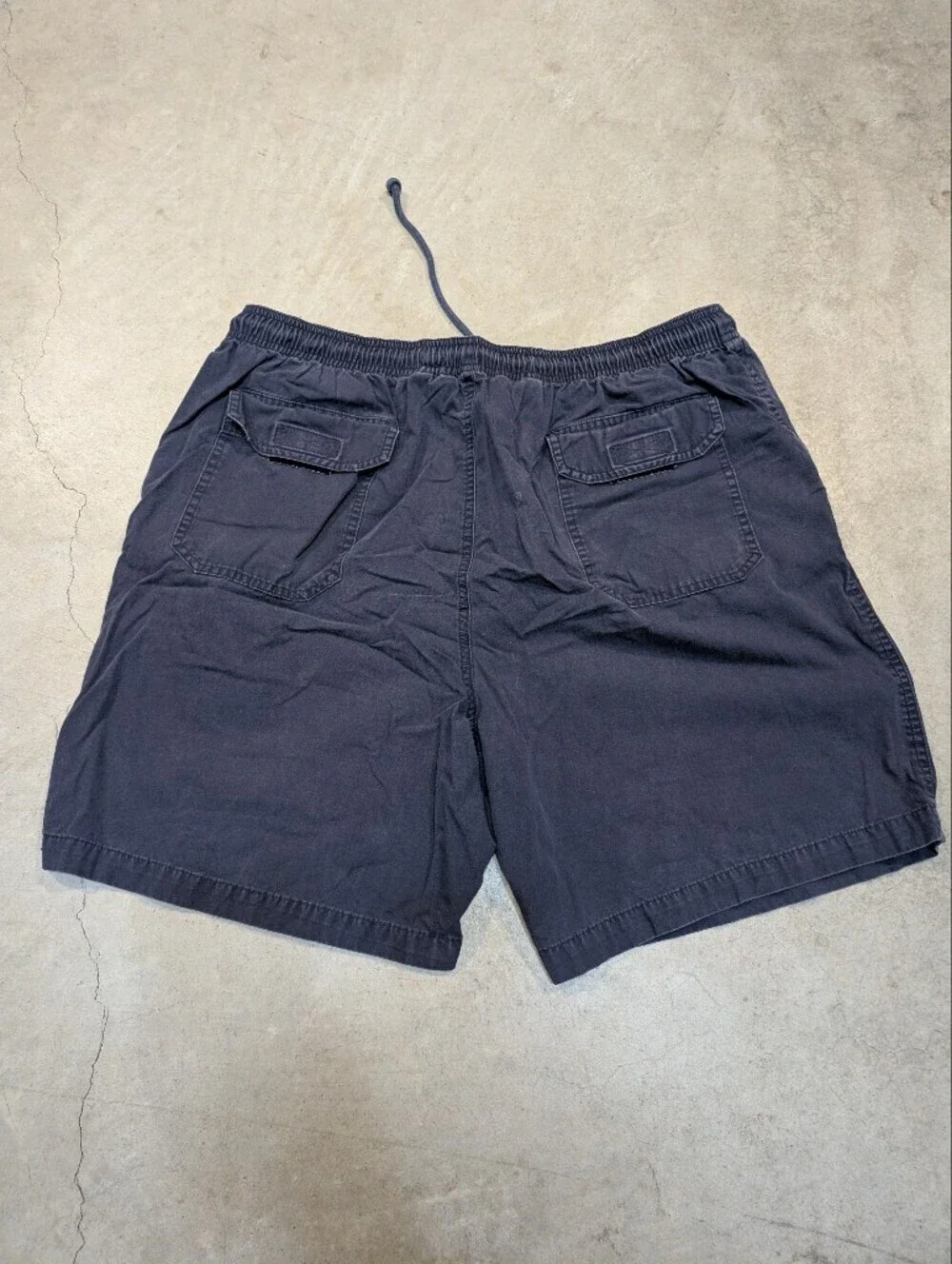VTG Polo Ralph Lauren Navy Drawstring Flat-Front Shorts Men's XL